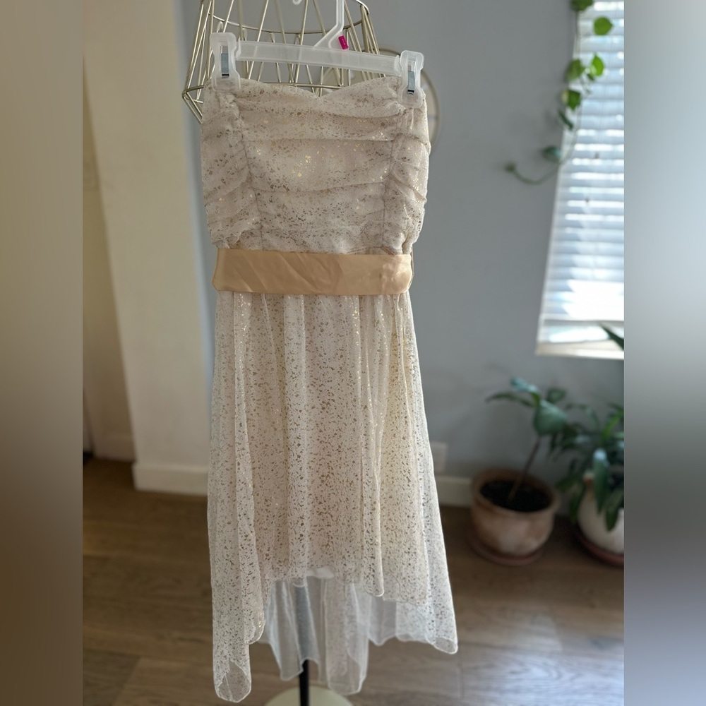 Semi formal champagne dress (medium size 7)